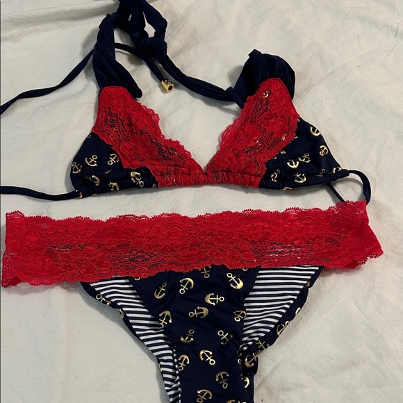 Beach Bunny nautical bikini size S